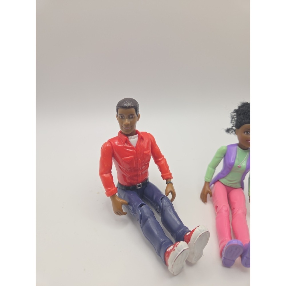 Loving Family Dollhouse Replacement Figures Mom Dad  AA African American - Picture 2 of 7